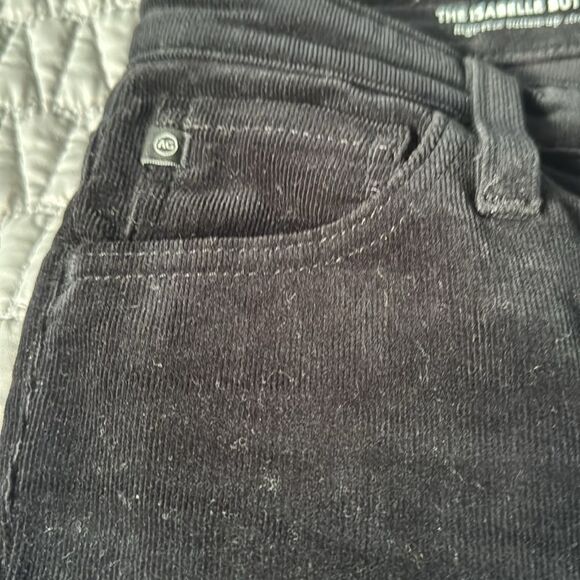 AG Isabelle Button-Up High-Rise Straight Cut Black Corduroy Jeans. Size 25 - Picture 9 of 10